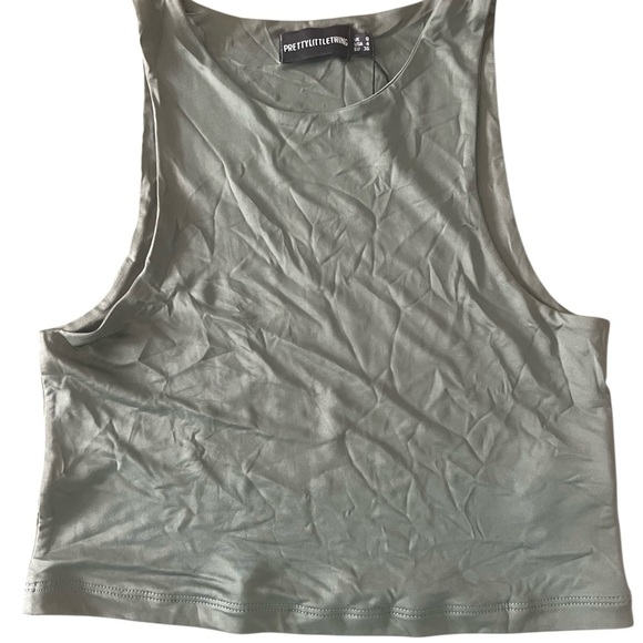 PrettyLittleThing Women's Army Green Tank Top - Picture 1 of 3